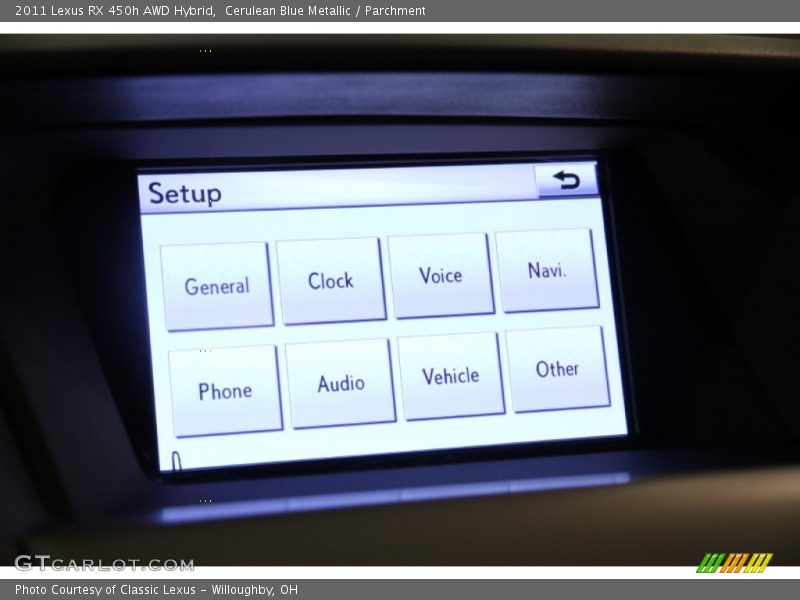 Cerulean Blue Metallic / Parchment 2011 Lexus RX 450h AWD Hybrid