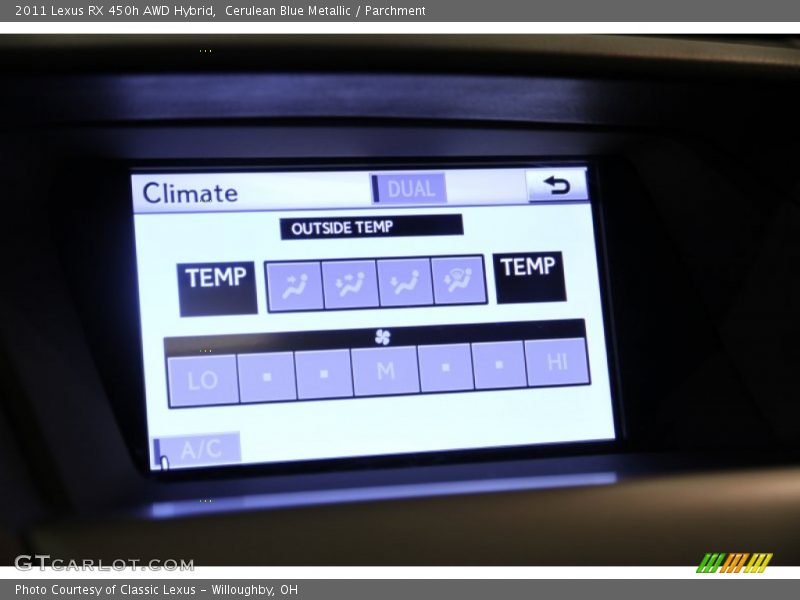 Cerulean Blue Metallic / Parchment 2011 Lexus RX 450h AWD Hybrid