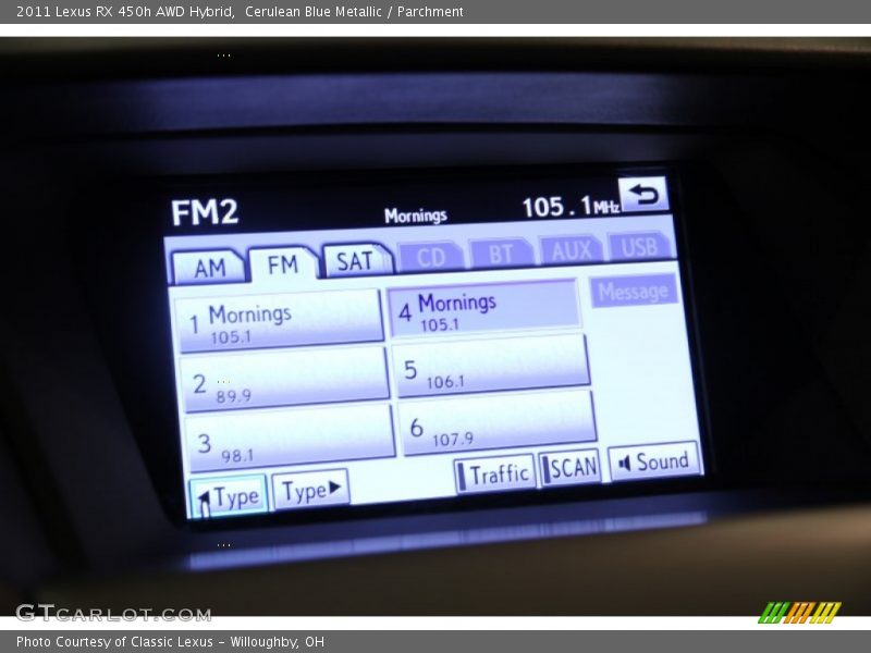 Cerulean Blue Metallic / Parchment 2011 Lexus RX 450h AWD Hybrid
