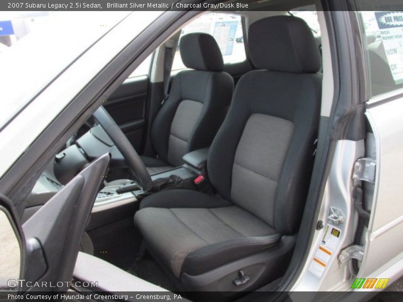 Brilliant Silver Metallic / Charcoal Gray/Dusk Blue 2007 Subaru Legacy 2.5i Sedan