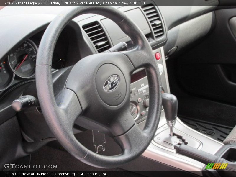 Brilliant Silver Metallic / Charcoal Gray/Dusk Blue 2007 Subaru Legacy 2.5i Sedan