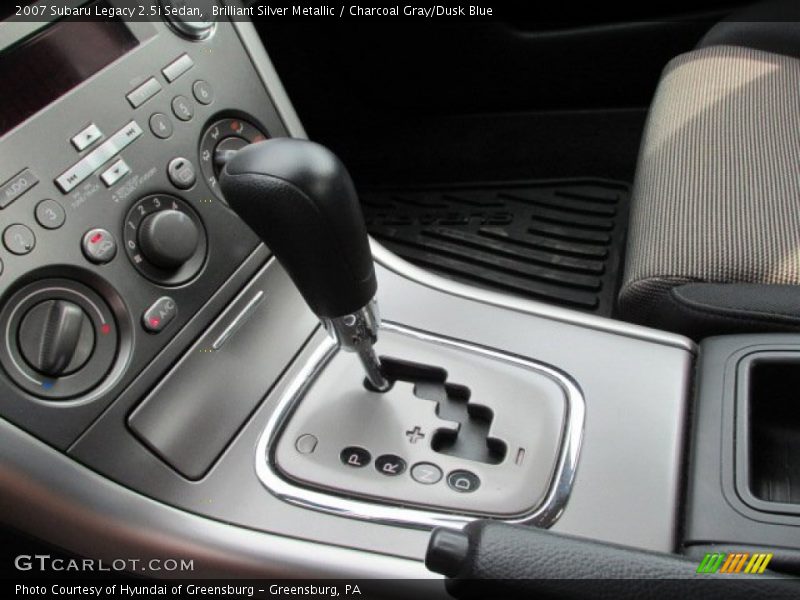 Brilliant Silver Metallic / Charcoal Gray/Dusk Blue 2007 Subaru Legacy 2.5i Sedan