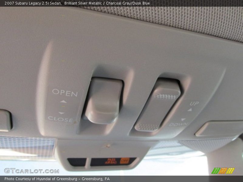 Brilliant Silver Metallic / Charcoal Gray/Dusk Blue 2007 Subaru Legacy 2.5i Sedan
