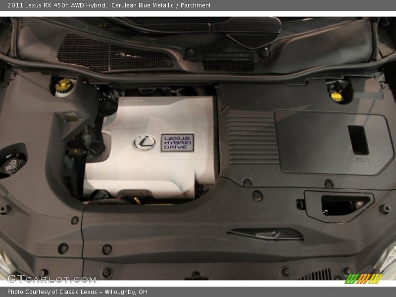 Cerulean Blue Metallic / Parchment 2011 Lexus RX 450h AWD Hybrid