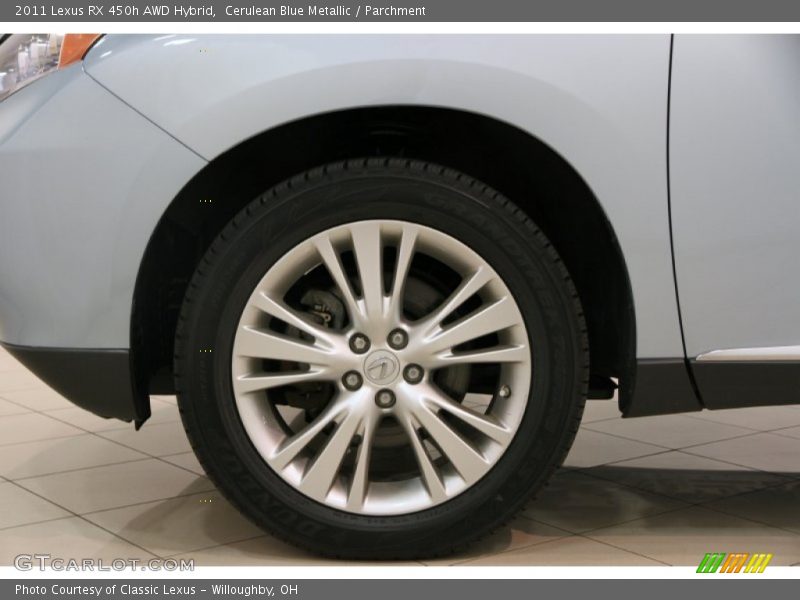 Cerulean Blue Metallic / Parchment 2011 Lexus RX 450h AWD Hybrid