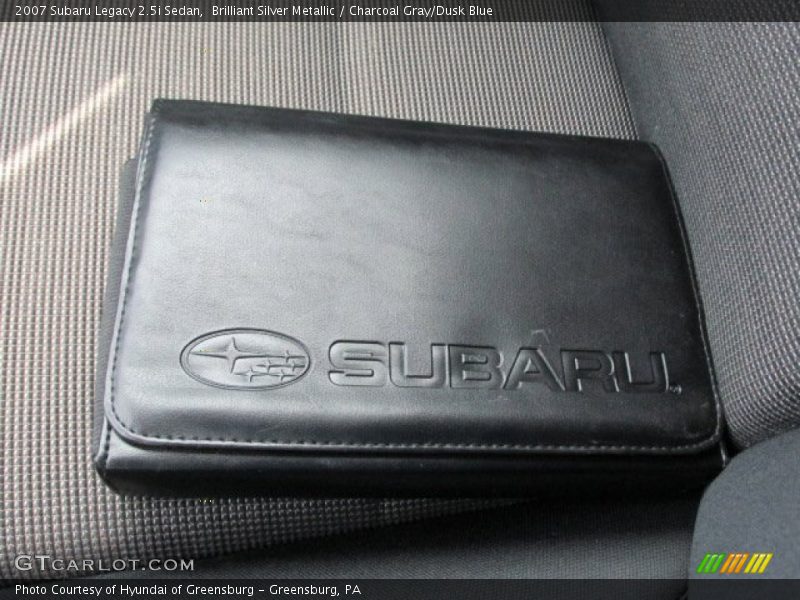 Brilliant Silver Metallic / Charcoal Gray/Dusk Blue 2007 Subaru Legacy 2.5i Sedan