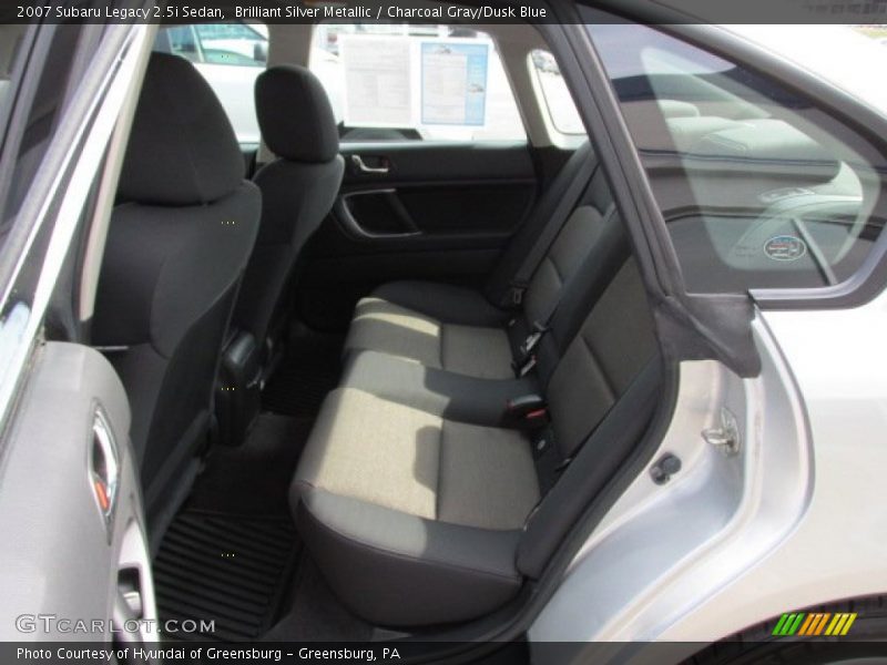 Brilliant Silver Metallic / Charcoal Gray/Dusk Blue 2007 Subaru Legacy 2.5i Sedan