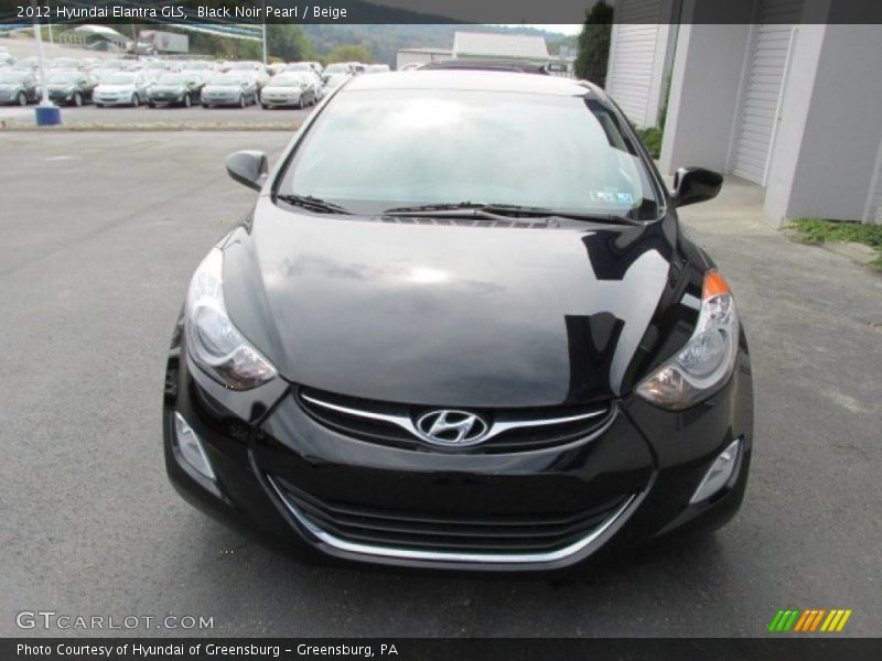 Black Noir Pearl / Beige 2012 Hyundai Elantra GLS