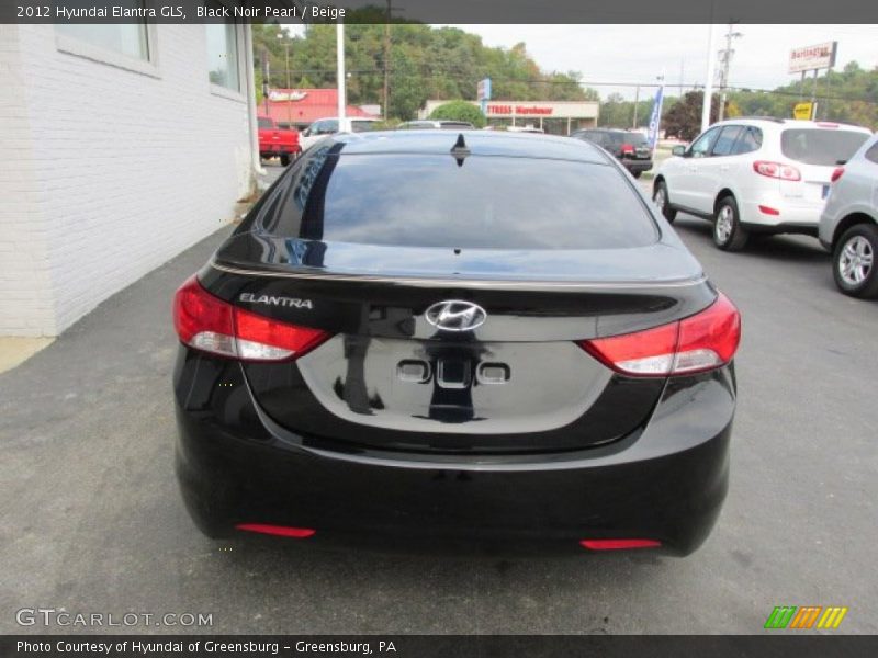 Black Noir Pearl / Beige 2012 Hyundai Elantra GLS