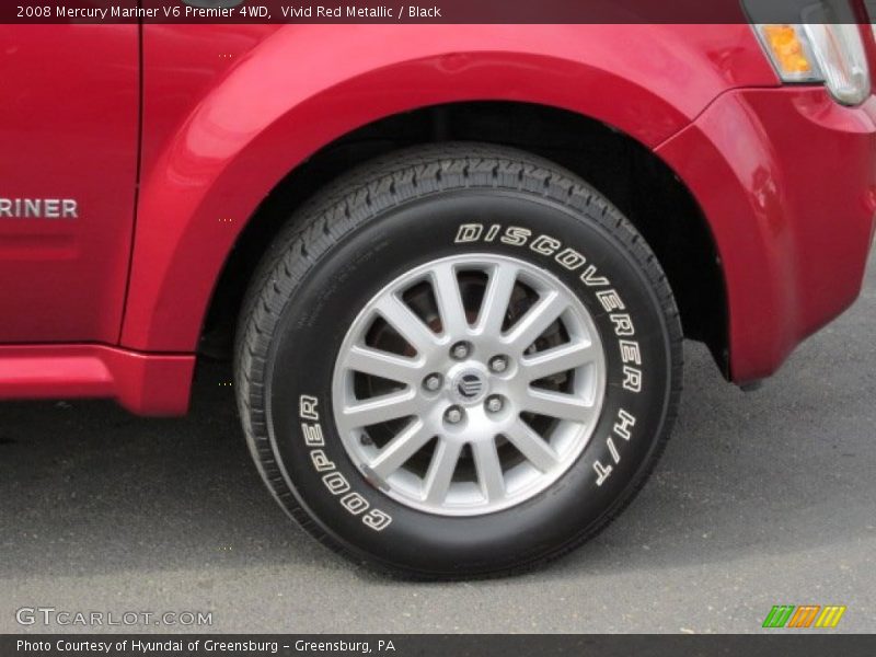 Vivid Red Metallic / Black 2008 Mercury Mariner V6 Premier 4WD