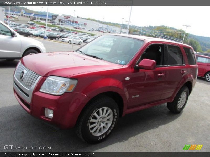Vivid Red Metallic / Black 2008 Mercury Mariner V6 Premier 4WD