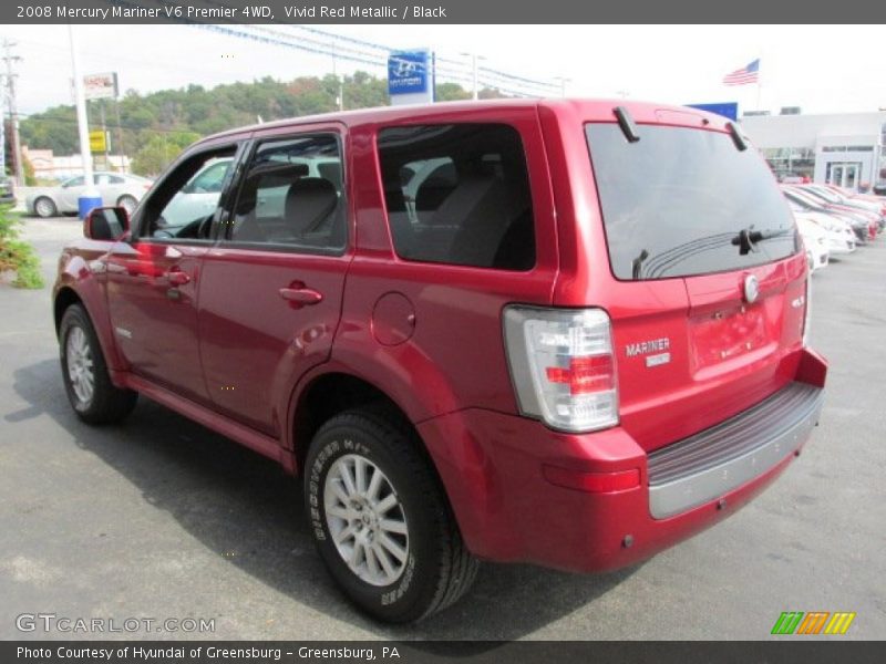 Vivid Red Metallic / Black 2008 Mercury Mariner V6 Premier 4WD
