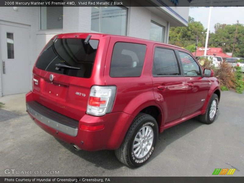 Vivid Red Metallic / Black 2008 Mercury Mariner V6 Premier 4WD