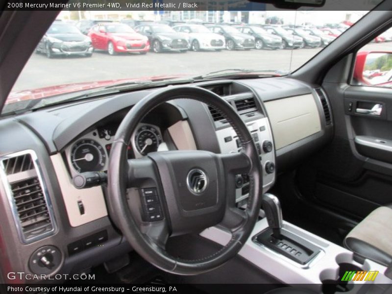 Vivid Red Metallic / Black 2008 Mercury Mariner V6 Premier 4WD