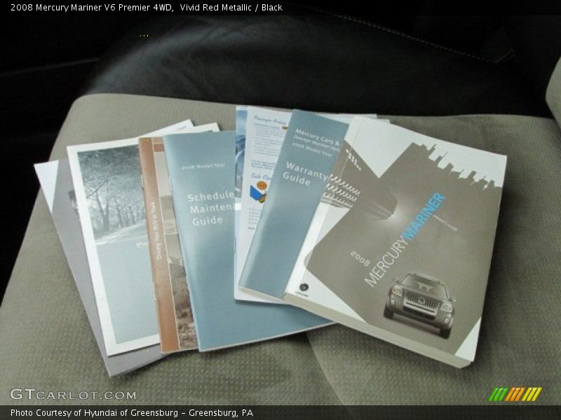 Vivid Red Metallic / Black 2008 Mercury Mariner V6 Premier 4WD