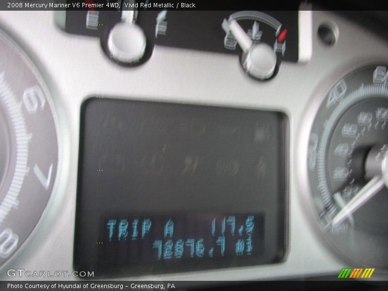 Vivid Red Metallic / Black 2008 Mercury Mariner V6 Premier 4WD