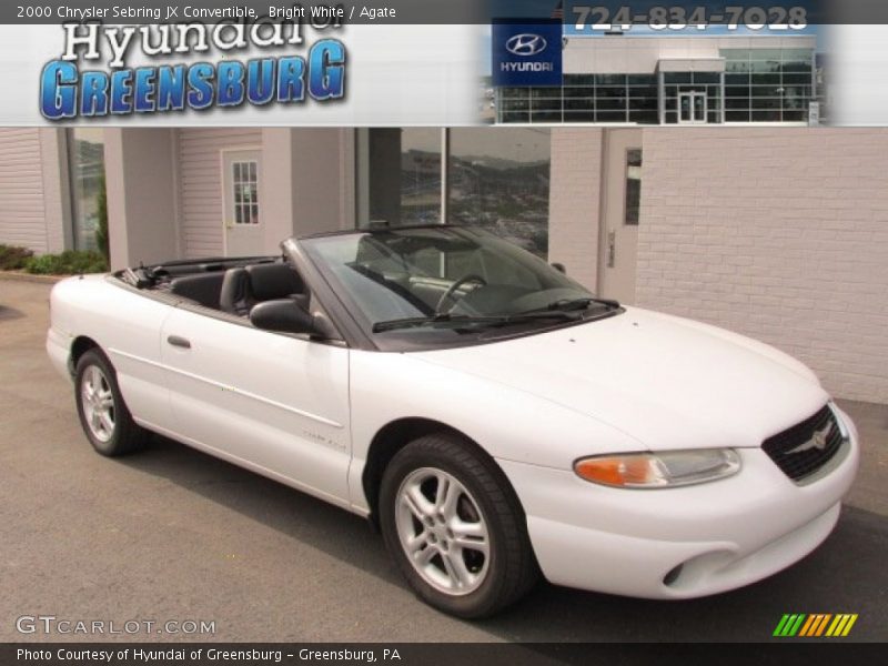 Bright White / Agate 2000 Chrysler Sebring JX Convertible
