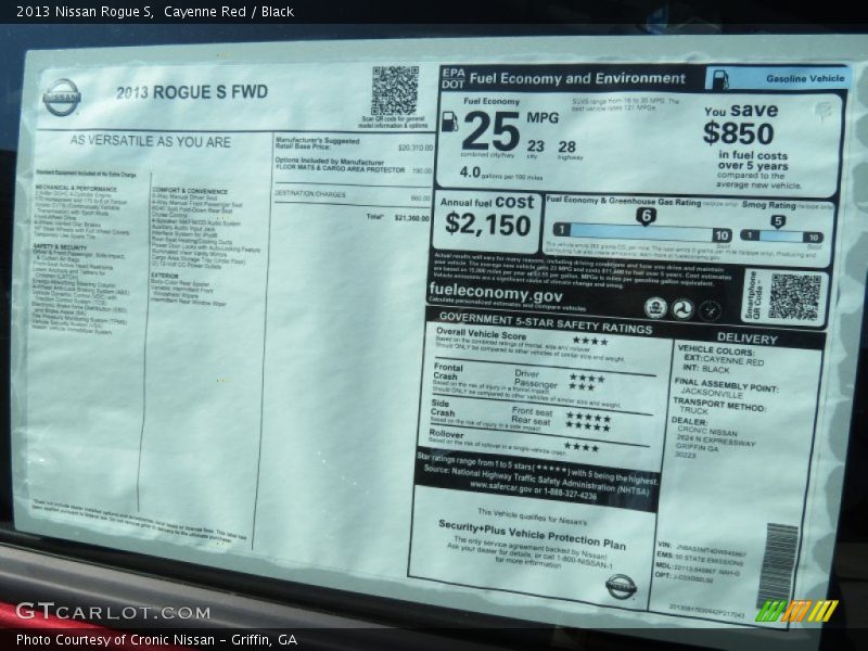 Cayenne Red / Black 2013 Nissan Rogue S