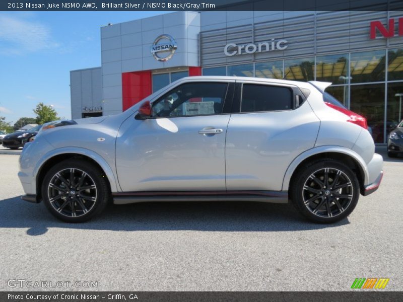 Brilliant Silver / NISMO Black/Gray Trim 2013 Nissan Juke NISMO AWD