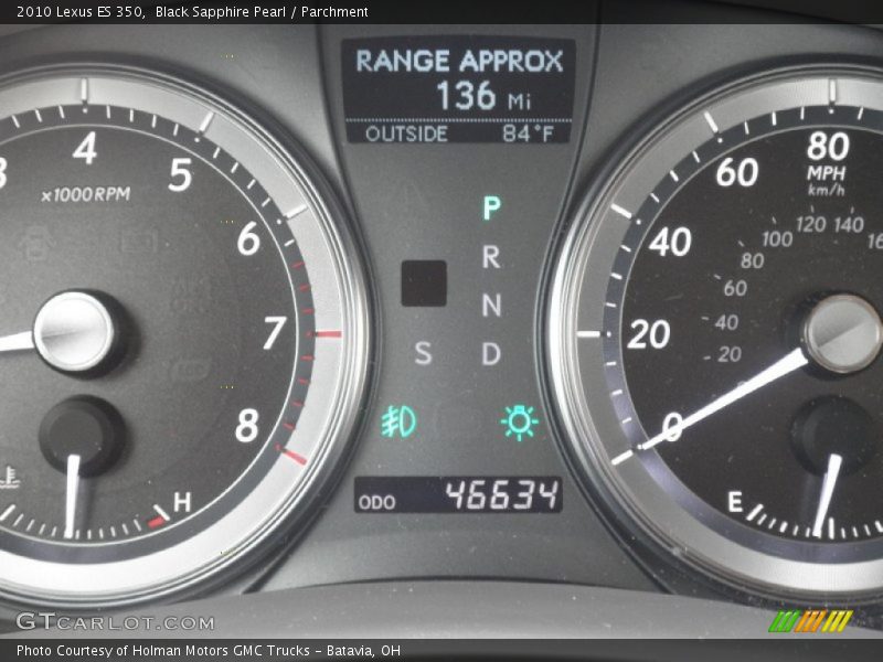 Black Sapphire Pearl / Parchment 2010 Lexus ES 350