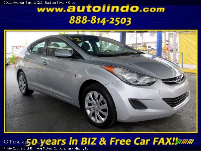 Radiant Silver / Gray 2011 Hyundai Elantra GLS