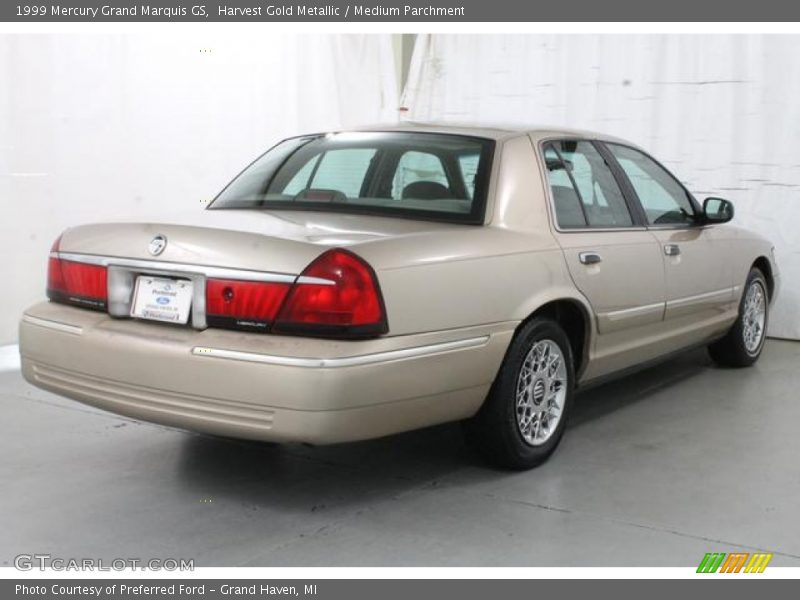 Harvest Gold Metallic / Medium Parchment 1999 Mercury Grand Marquis GS