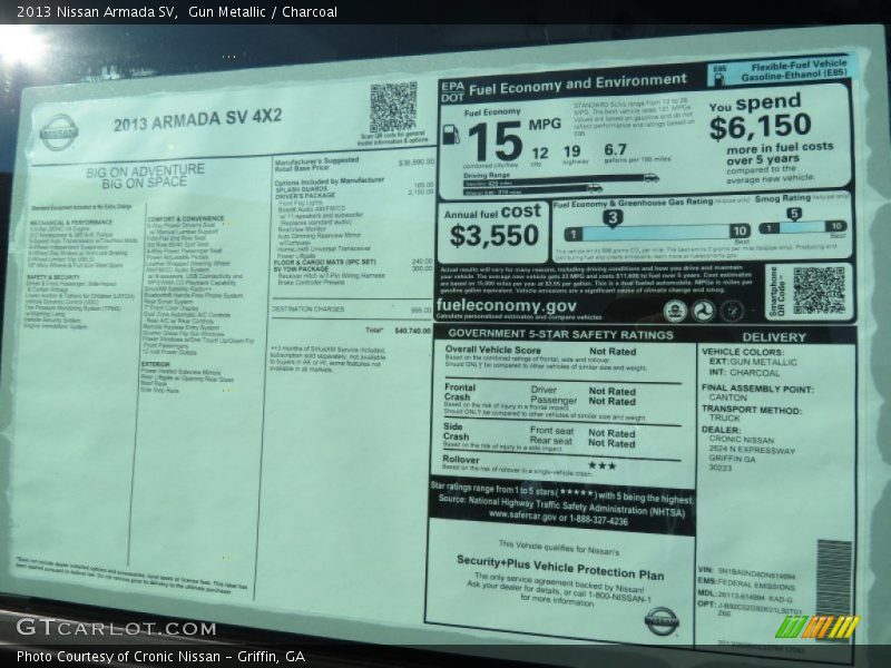 Gun Metallic / Charcoal 2013 Nissan Armada SV