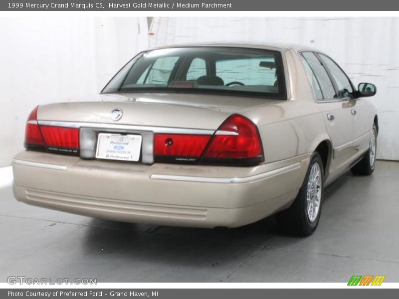 Harvest Gold Metallic / Medium Parchment 1999 Mercury Grand Marquis GS