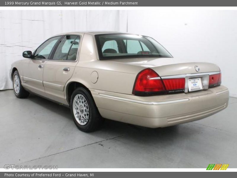 Harvest Gold Metallic / Medium Parchment 1999 Mercury Grand Marquis GS