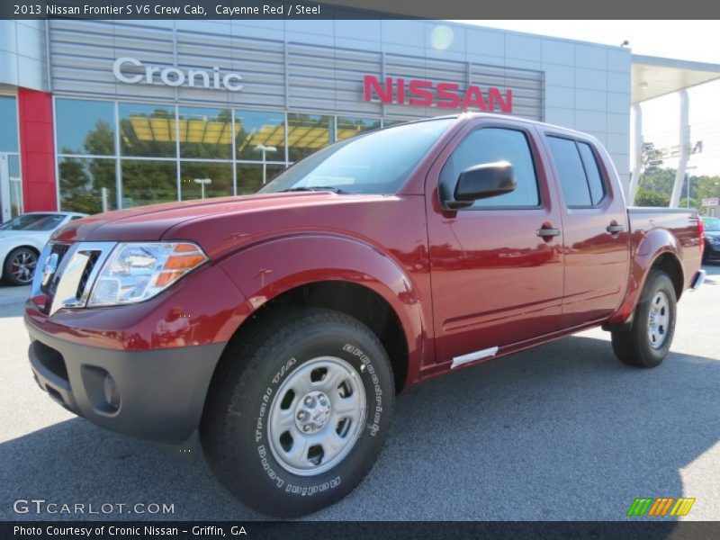 Cayenne Red / Steel 2013 Nissan Frontier S V6 Crew Cab