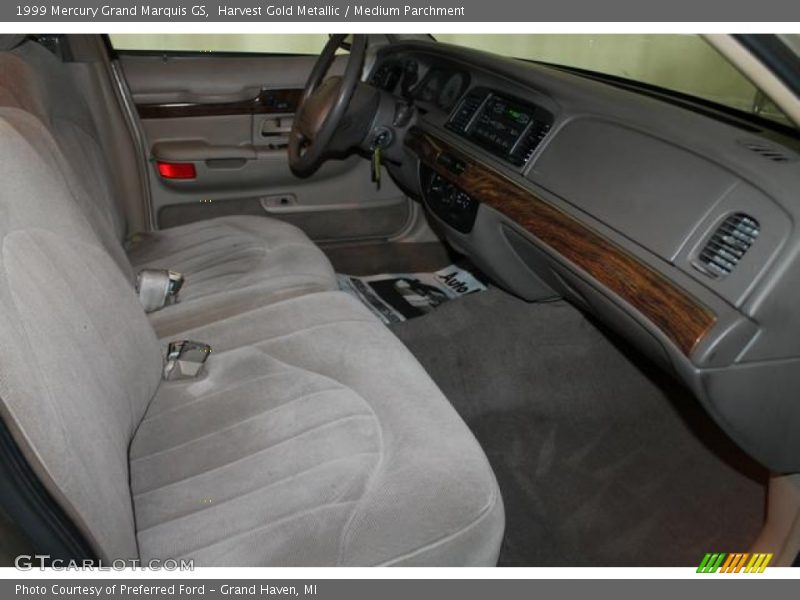 Harvest Gold Metallic / Medium Parchment 1999 Mercury Grand Marquis GS