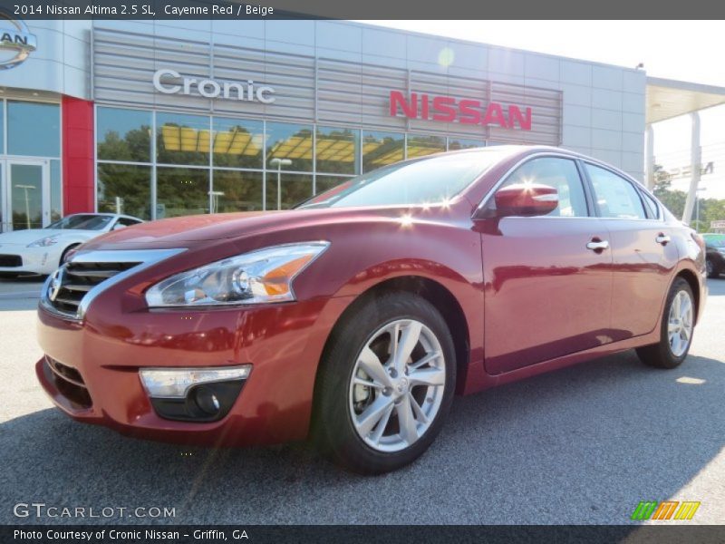 Cayenne Red / Beige 2014 Nissan Altima 2.5 SL