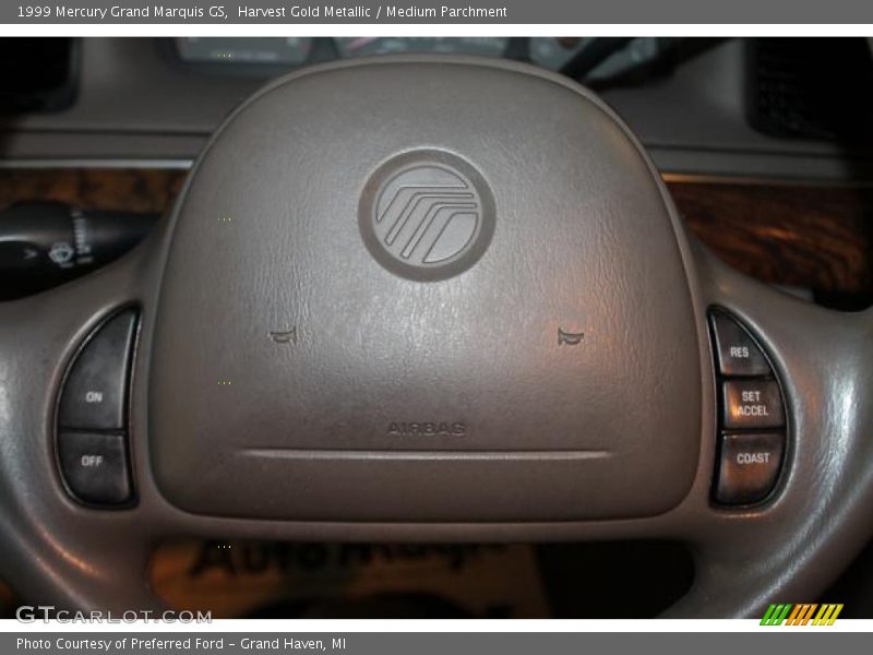 Harvest Gold Metallic / Medium Parchment 1999 Mercury Grand Marquis GS