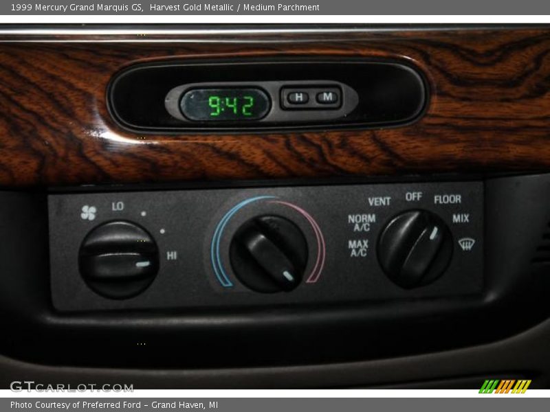 Harvest Gold Metallic / Medium Parchment 1999 Mercury Grand Marquis GS