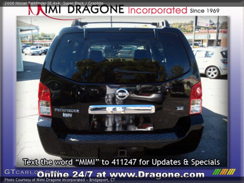 Super Black / Graphite 2006 Nissan Pathfinder SE 4x4