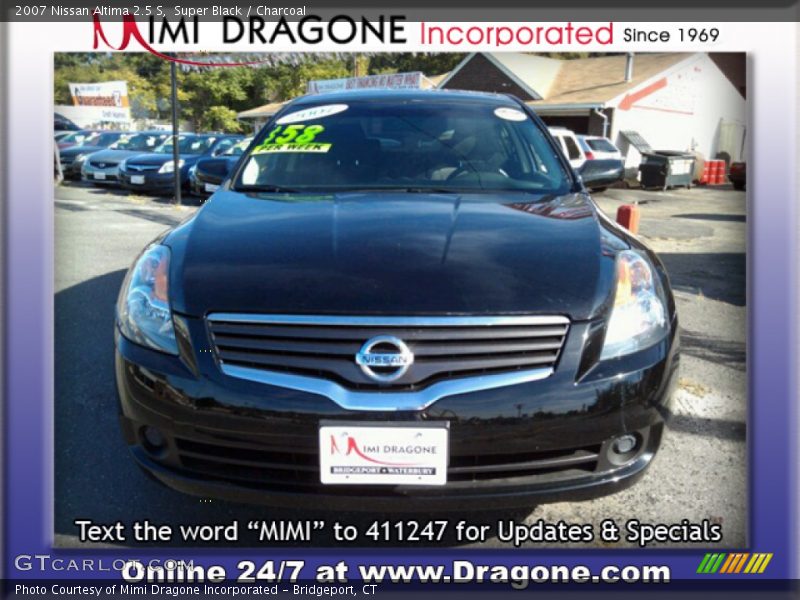 Super Black / Charcoal 2007 Nissan Altima 2.5 S
