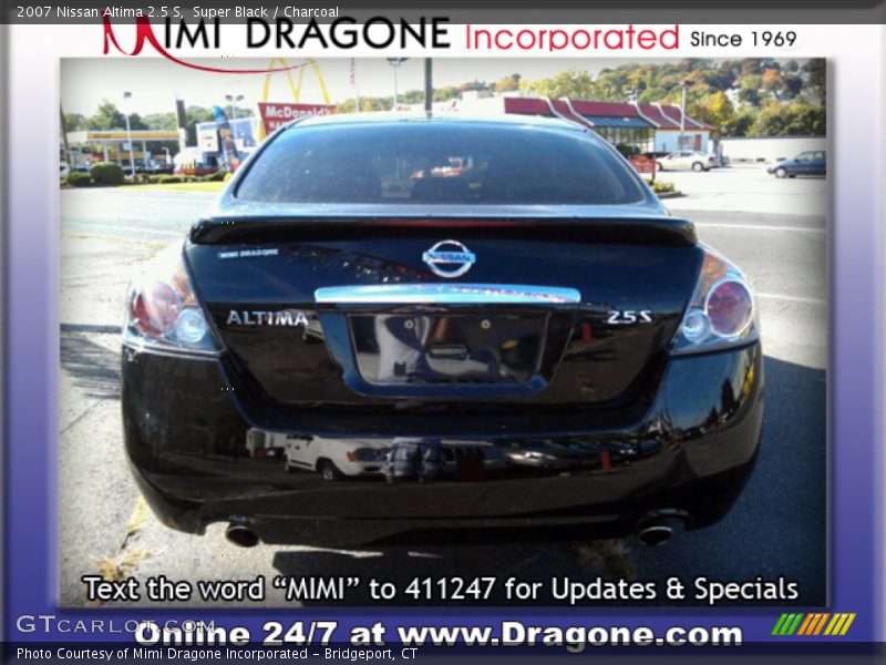 Super Black / Charcoal 2007 Nissan Altima 2.5 S