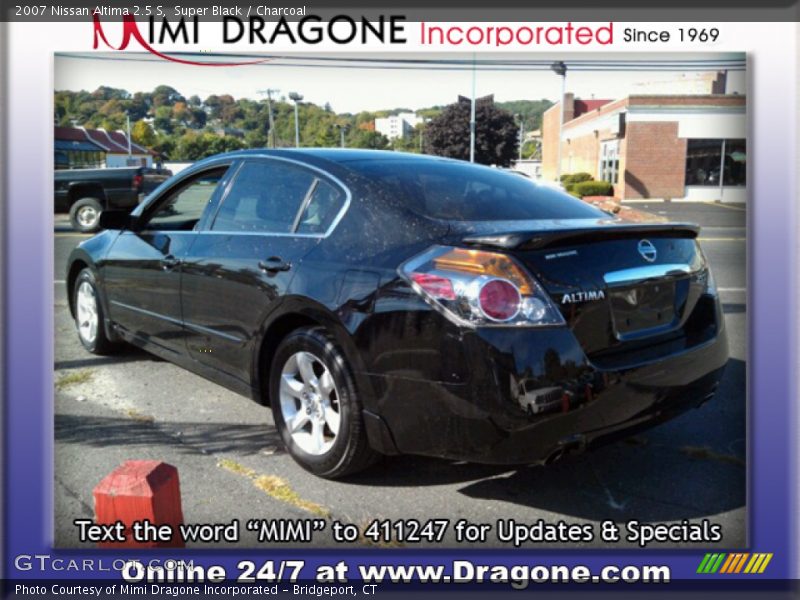 Super Black / Charcoal 2007 Nissan Altima 2.5 S