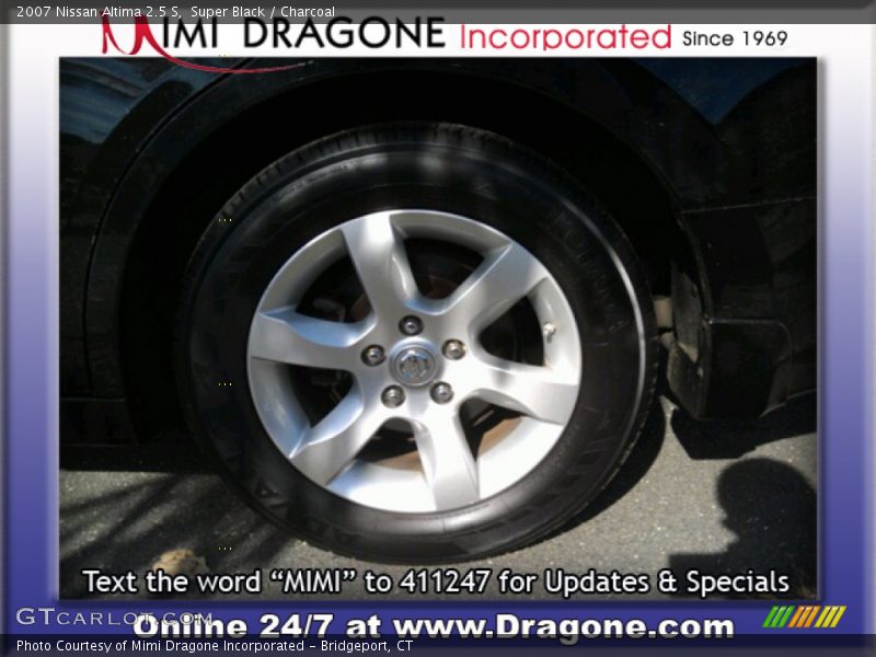 Super Black / Charcoal 2007 Nissan Altima 2.5 S