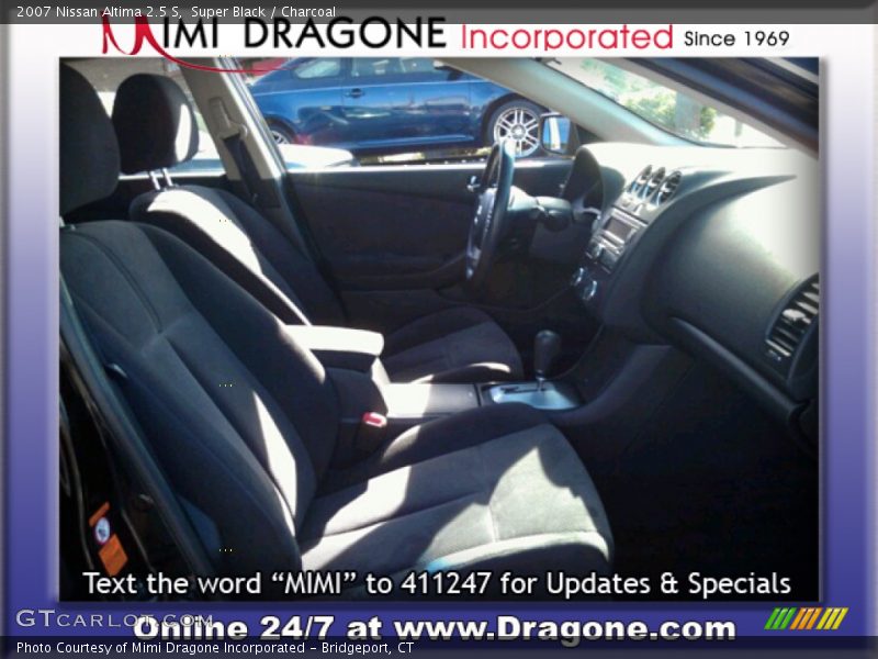 Super Black / Charcoal 2007 Nissan Altima 2.5 S