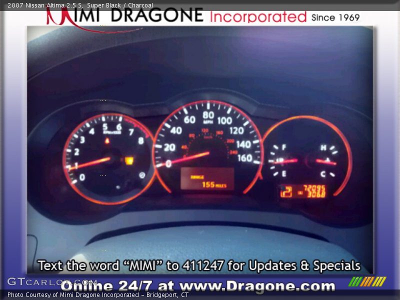 Super Black / Charcoal 2007 Nissan Altima 2.5 S