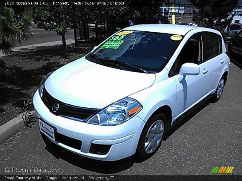 Fresh Powder White / Charcoal 2010 Nissan Versa 1.8 S Hatchback