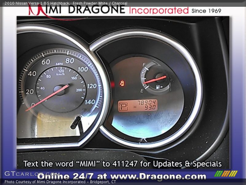 Fresh Powder White / Charcoal 2010 Nissan Versa 1.8 S Hatchback