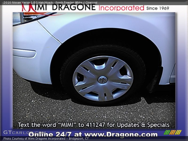 Fresh Powder White / Charcoal 2010 Nissan Versa 1.8 S Hatchback