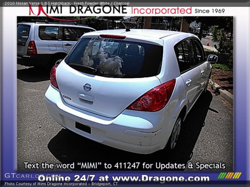 Fresh Powder White / Charcoal 2010 Nissan Versa 1.8 S Hatchback