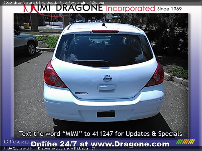 Fresh Powder White / Charcoal 2010 Nissan Versa 1.8 S Hatchback