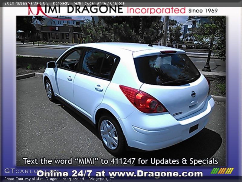 Fresh Powder White / Charcoal 2010 Nissan Versa 1.8 S Hatchback