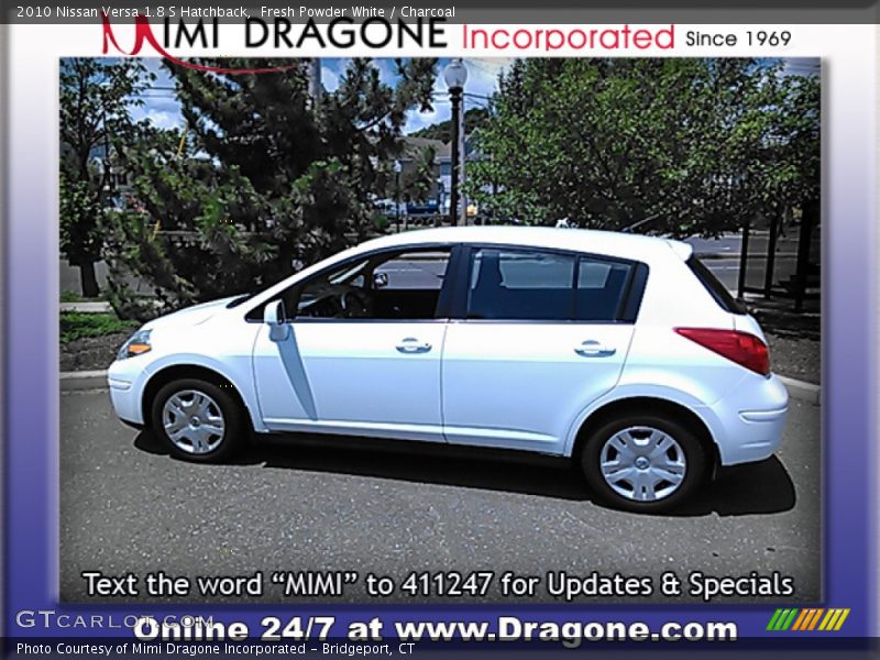 Fresh Powder White / Charcoal 2010 Nissan Versa 1.8 S Hatchback