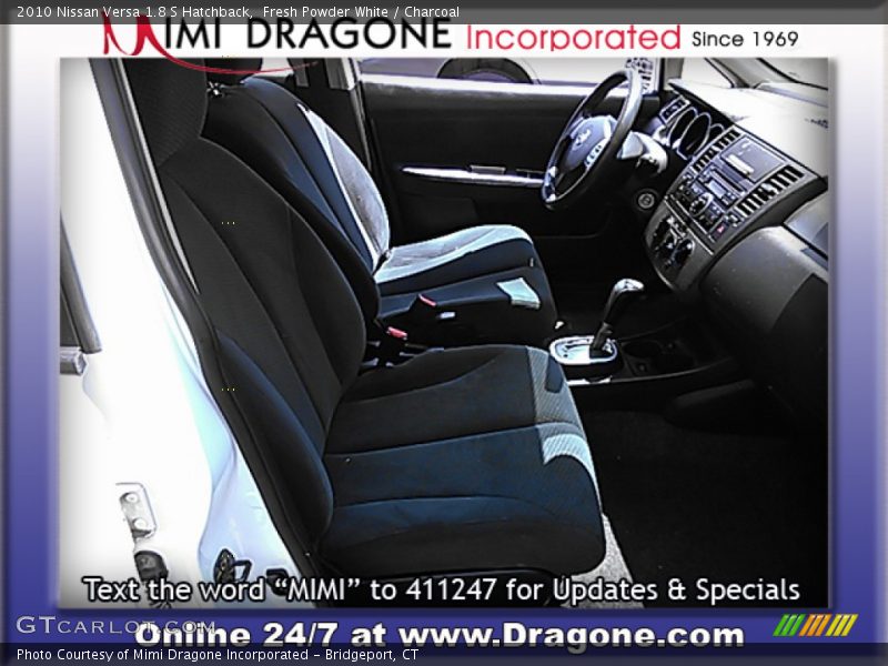 Fresh Powder White / Charcoal 2010 Nissan Versa 1.8 S Hatchback
