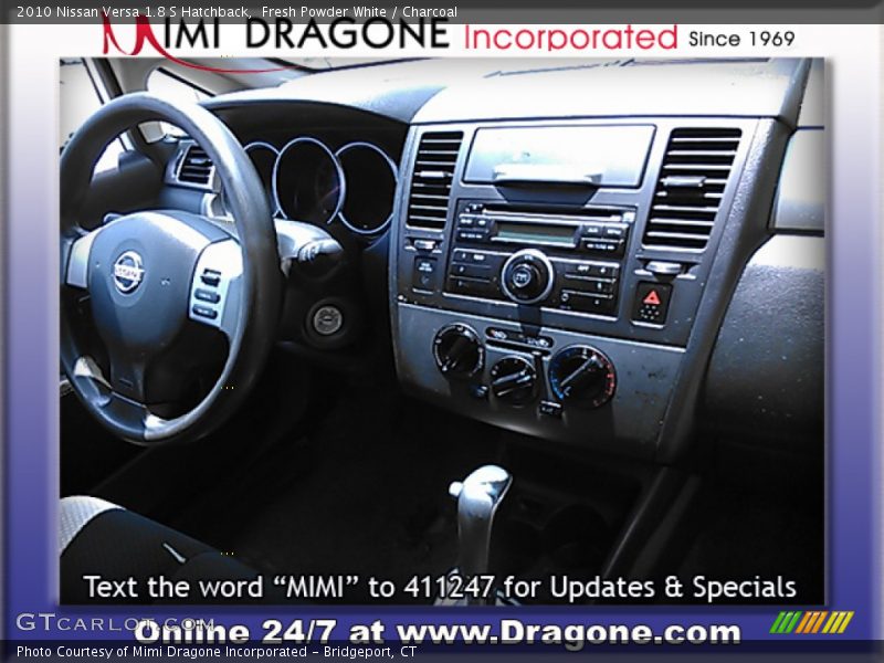 Fresh Powder White / Charcoal 2010 Nissan Versa 1.8 S Hatchback
